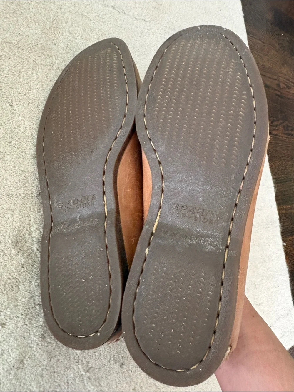 Sperry Men's tan leather Boat Shoes